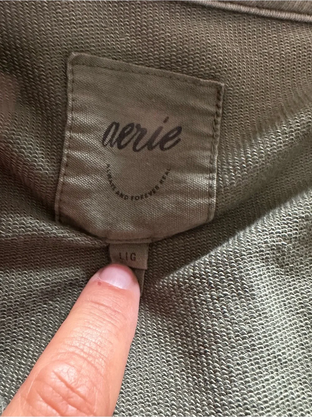 Aerie Take It Easy Popover Polo Sweatshirt Sz L